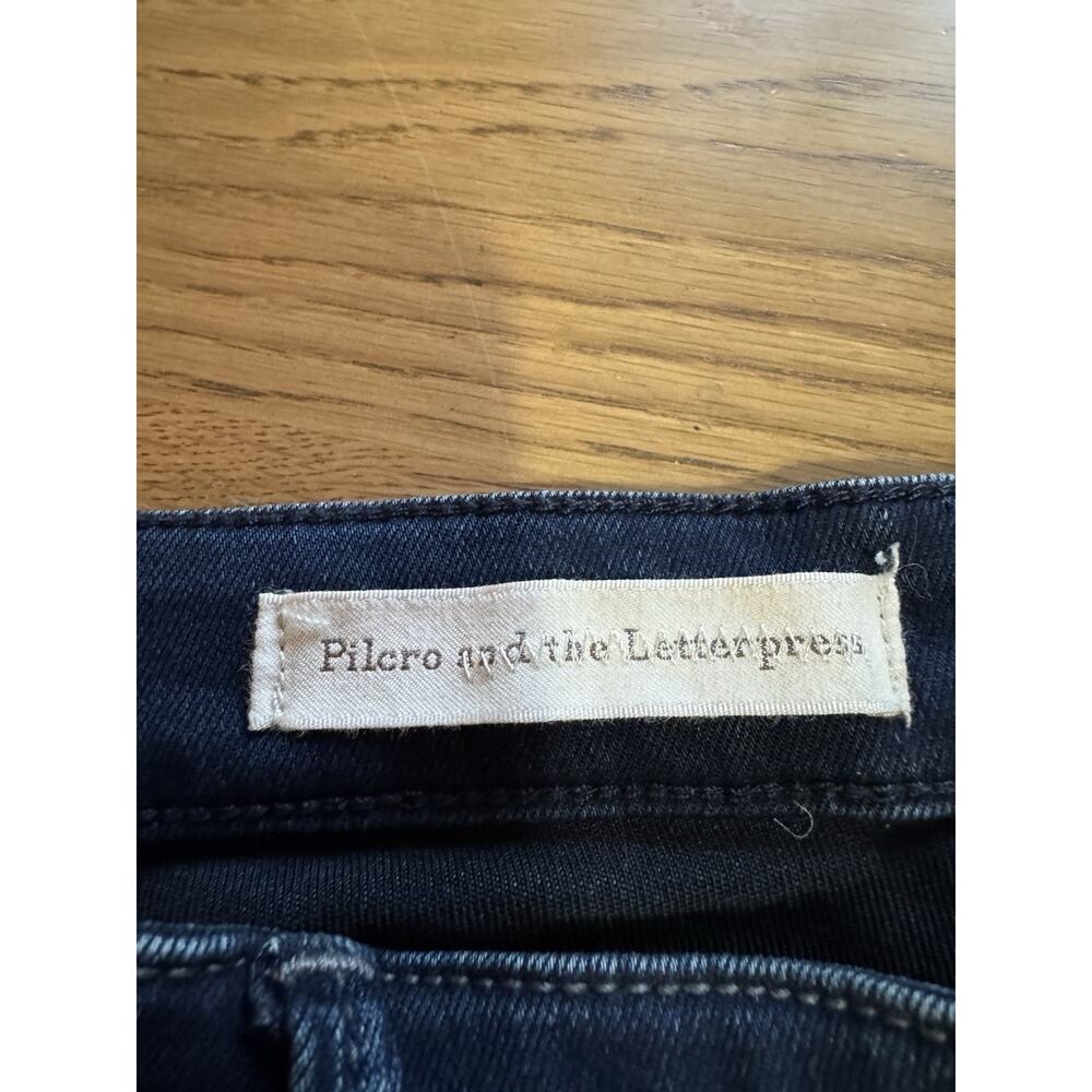 Anthropologie Pilcro And The Letterpress Women Size 30 Serif Jeans Skinny City - Picture 3 of 13
